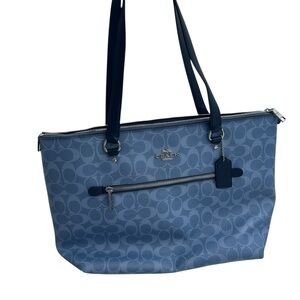 Coach Navy Blue Signature Tote